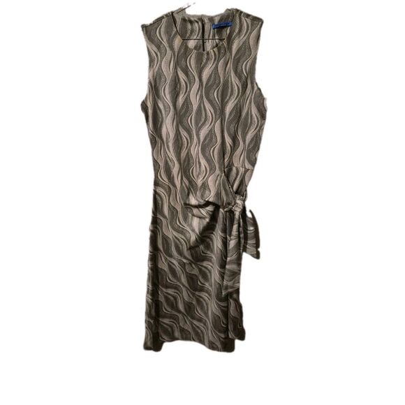 J. McLaughlin Dresses & Skirts - NWOT J. McLaughlin Women’s S Faux Suede Dress Light Gray Zebra Print Corp Core